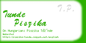 tunde piszika business card